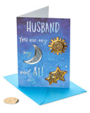 Husband You Are My Sun, Moon And All My Stars Father's Day Card
