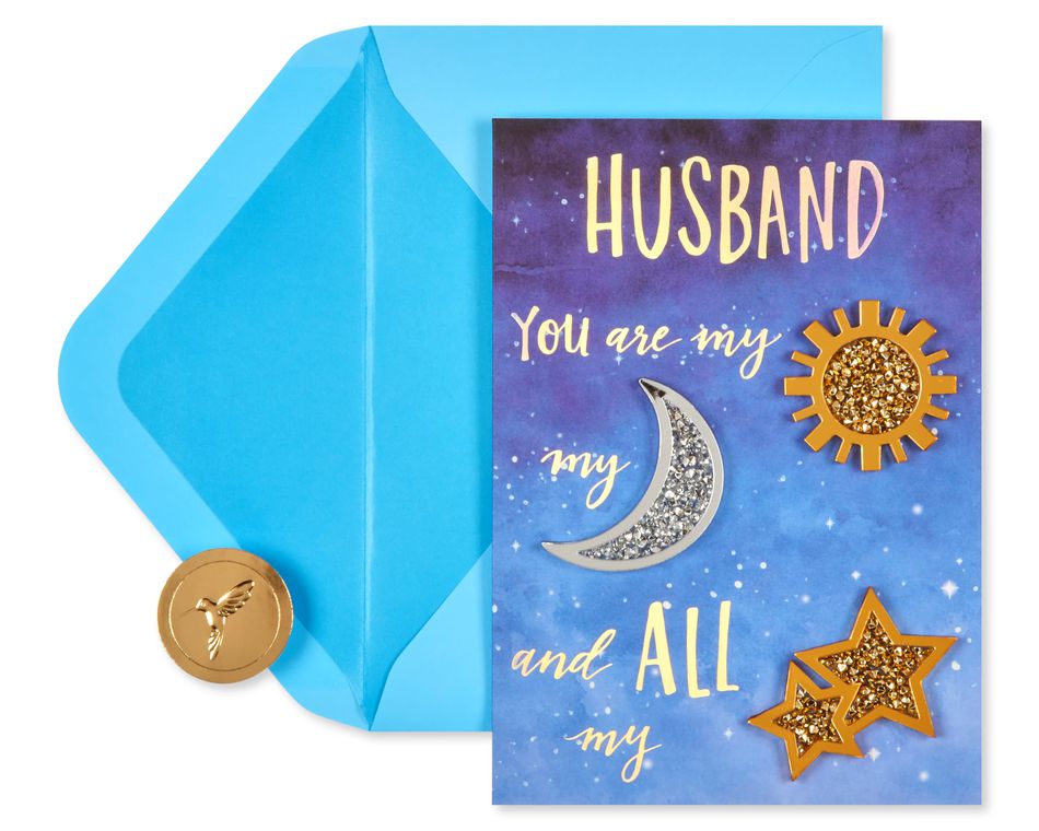 Husband You Are My Sun, Moon And All My Stars Father's Day Card