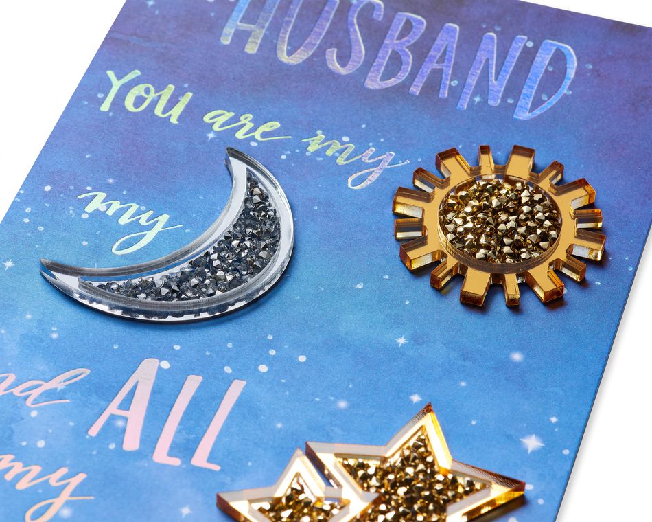Husband You Are My Sun, Moon And All My Stars Father's Day Card