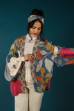 Winter Floral Kimono Jacket - Heather
