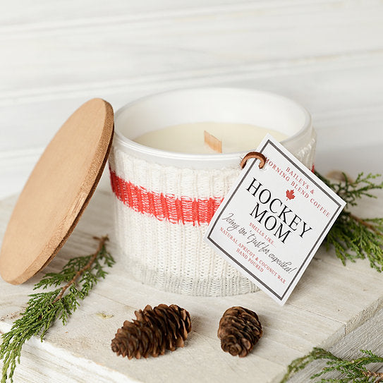 Hockey Mom Wood Wick Candle