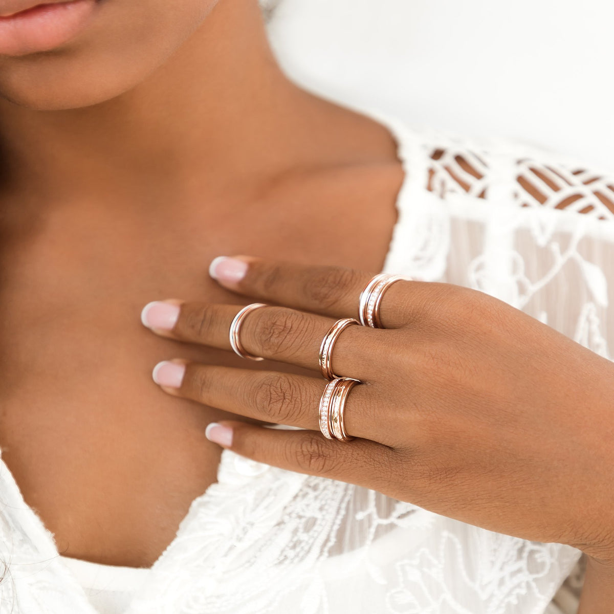 Prana Rose Gold Meditation Ring
