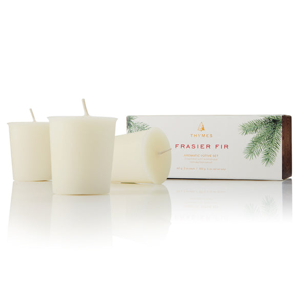 Thymes Frasier Fir Votive Candle 3 Pack