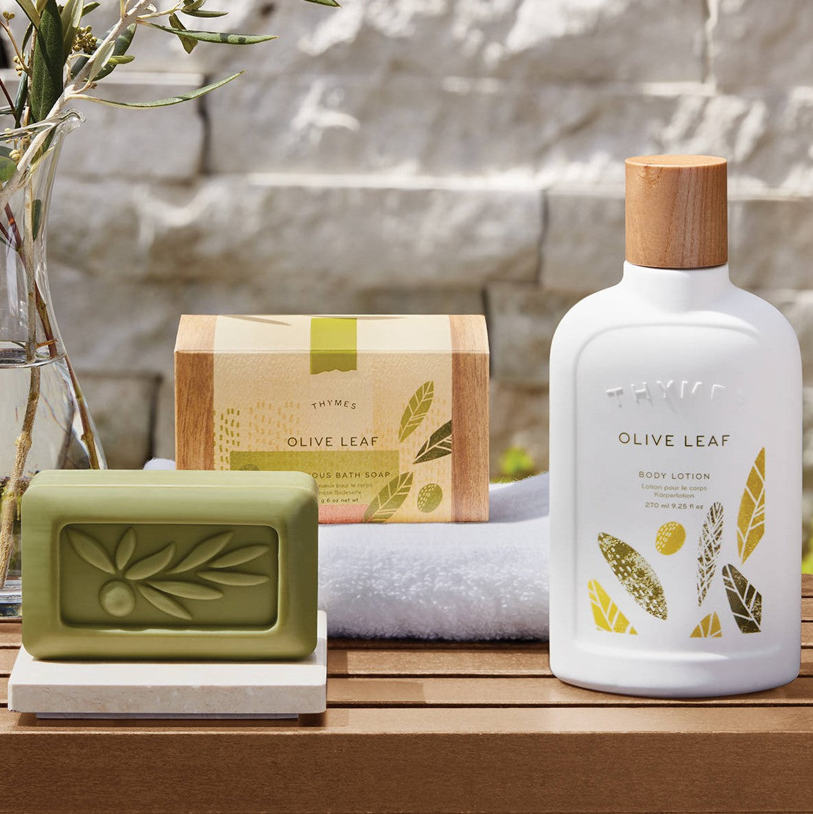 Thymes Olive Leaf Bar Soap