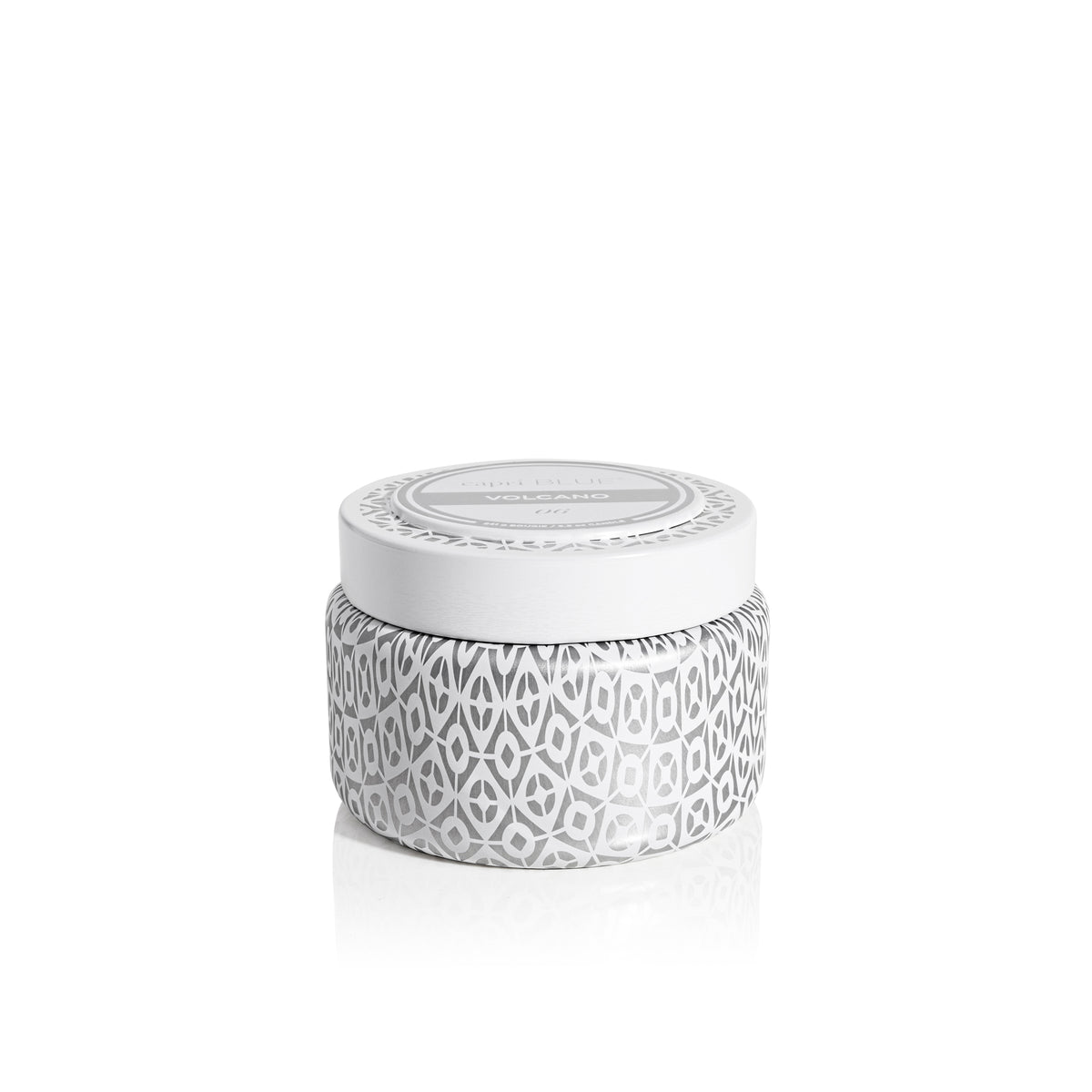 Capri Blue Volcano White Printed Travel Tin Candle