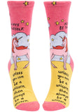 Blue Q Always Be Yourself Unless You Can Be a Unicorn Women's Crew Socks